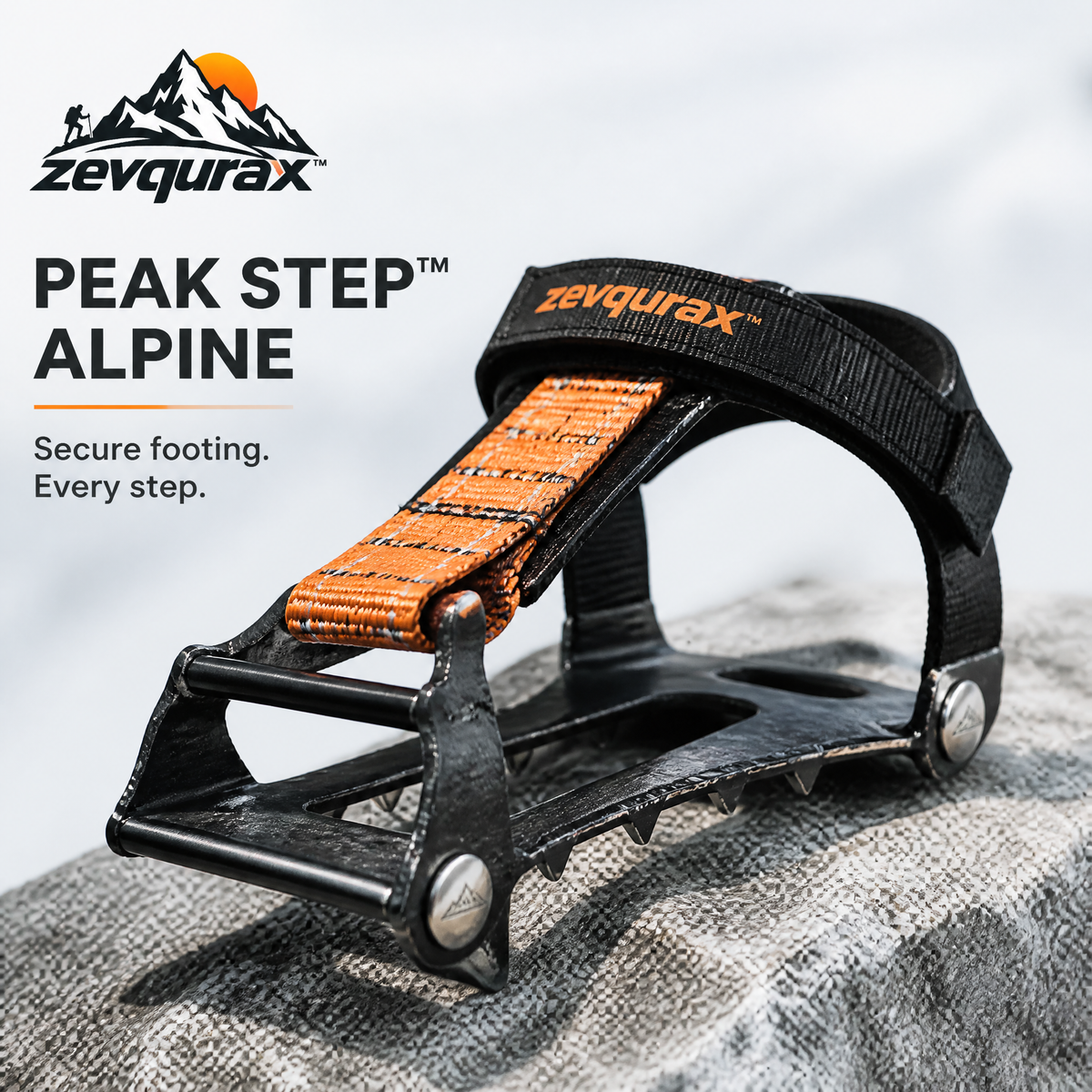 𝒛𝒆𝒗𝒒𝒖𝒓𝒂𝒙™ Peak Step Alpine Traction Cleat — view 1