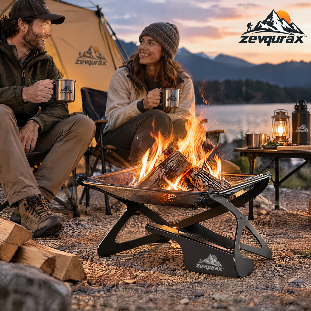 𝒛𝒆𝒗𝒒𝒖𝒓𝒂𝒙™ Foldable Solo Fire Pit — view 3