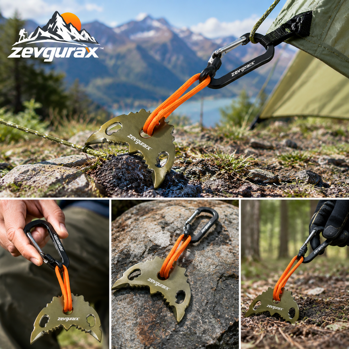 𝒛𝒆𝒗𝒒𝒖𝒓𝒂𝒙™ Hike Tent Anchor — view 2