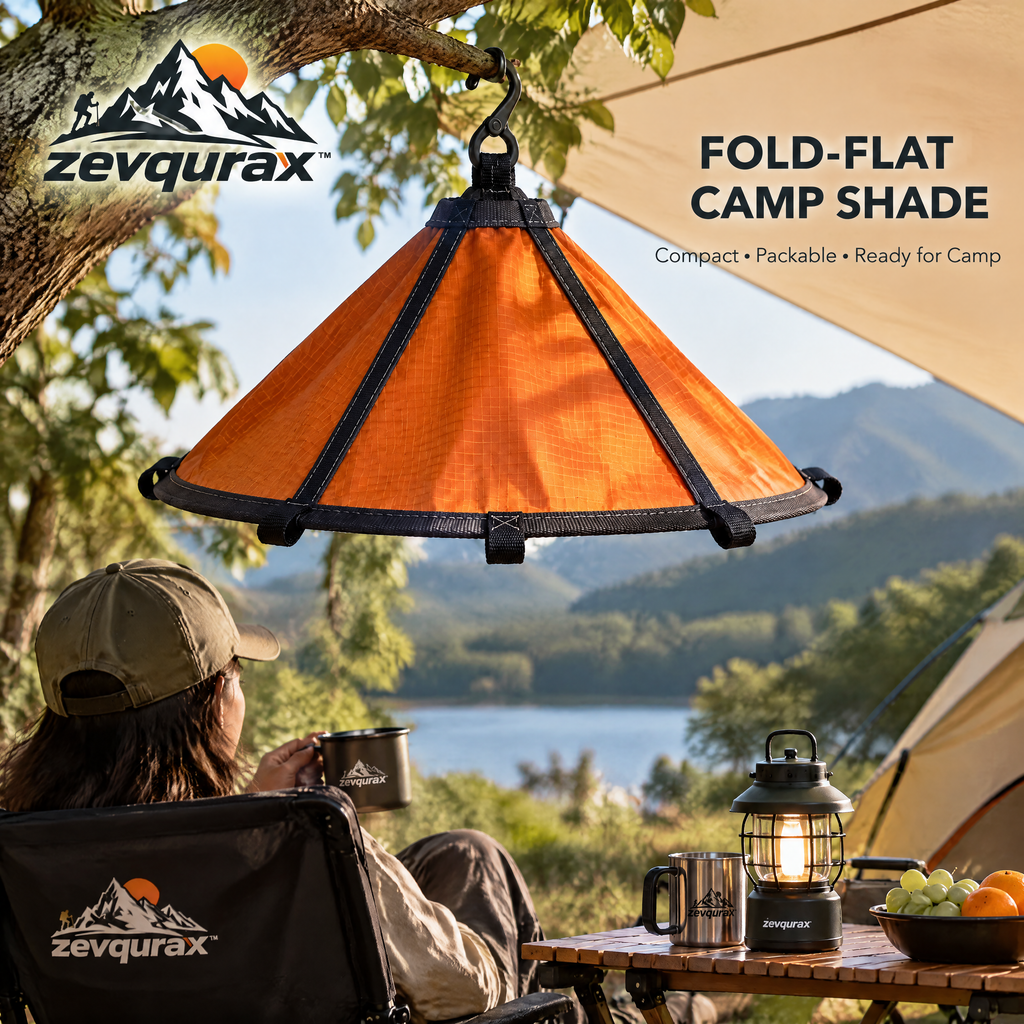 𝒛𝒆𝒗𝒒𝒖𝒓𝒂𝒙™ Fold-Flat Camp Shade — view 3